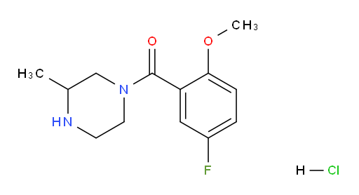 (5-fluoro-2-methoxyphenyl)(3-methylpiperazin-1-yl)methanone hydrochloride