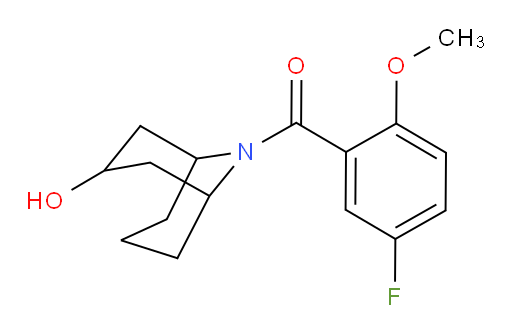 (5-fluoro-2-methoxyphenyl)(3-hydroxy-9-azabicyclo[3.3.1]nonan-9-yl)methanone