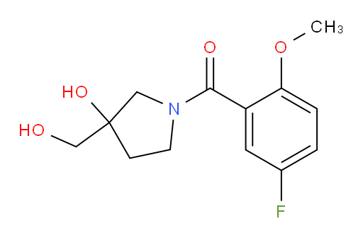 (5-fluoro-2-methoxyphenyl)(3-hydroxy-3-(hydroxymethyl)pyrrolidin-1-yl)methanone