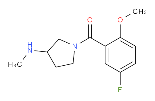 (5-fluoro-2-methoxyphenyl)(3-(methylamino)pyrrolidin-1-yl)methanone
