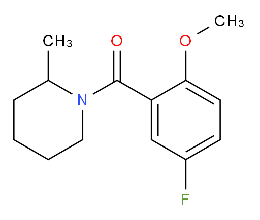 (5-fluoro-2-methoxyphenyl)(2-methylpiperidin-1-yl)methanone