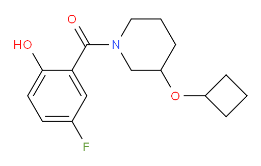 (3-cyclobutoxypiperidin-1-yl)(5-fluoro-2-hydroxyphenyl)methanone