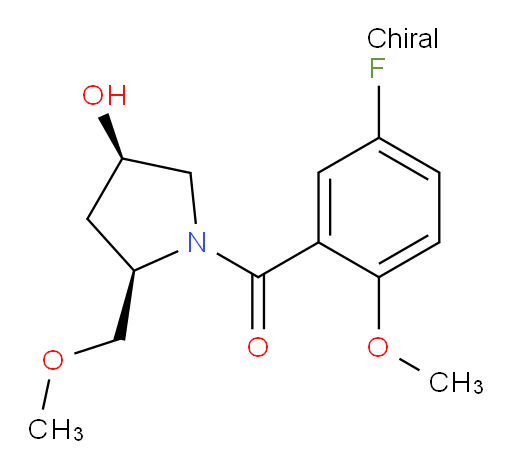 (5-fluoro-2-methoxyphenyl)((2R,4R)-4-hydroxy-2-(methoxymethyl)pyrrolidin-1-yl)methanone