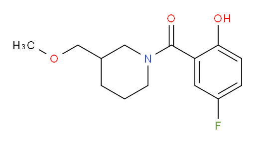 (5-fluoro-2-hydroxyphenyl)(3-(methoxymethyl)piperidin-1-yl)methanone