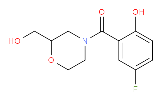 (5-fluoro-2-hydroxyphenyl)(2-(hydroxymethyl)morpholino)methanone