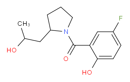 (5-fluoro-2-hydroxyphenyl)(2-(2-hydroxypropyl)pyrrolidin-1-yl)methanone
