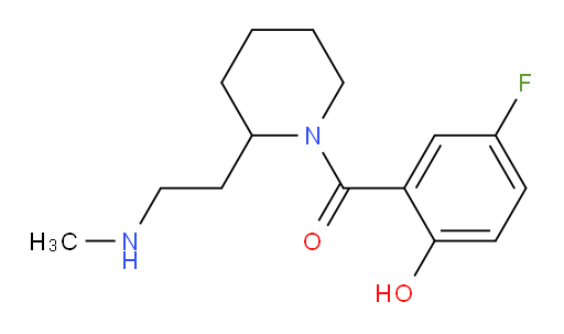 (5-fluoro-2-hydroxyphenyl)(2-(2-(methylamino)ethyl)piperidin-1-yl)methanone