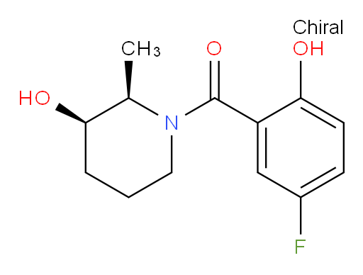 (5-fluoro-2-hydroxyphenyl)((2R,3R)-3-hydroxy-2-methylpiperidin-1-yl)methanone
