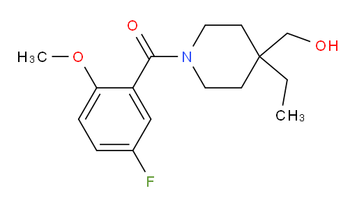 (4-ethyl-4-(hydroxymethyl)piperidin-1-yl)(5-fluoro-2-methoxyphenyl)methanone