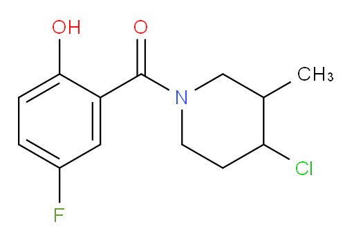 (4-chloro-3-methylpiperidin-1-yl)(5-fluoro-2-hydroxyphenyl)methanone