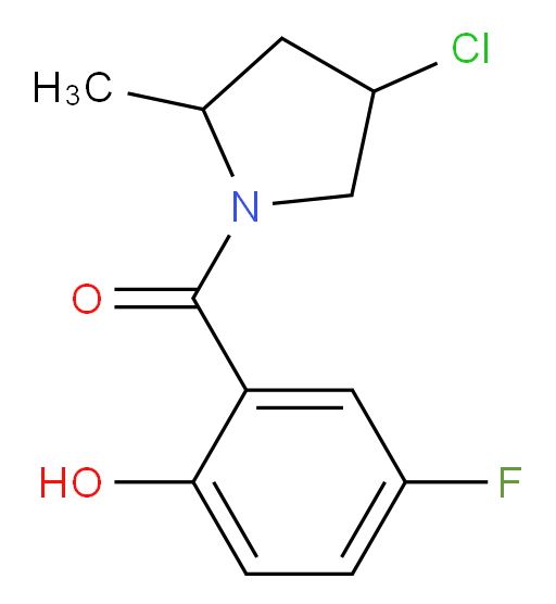 (4-chloro-2-methylpyrrolidin-1-yl)(5-fluoro-2-hydroxyphenyl)methanone