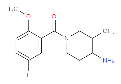 (4-amino-3-methylpiperidin-1-yl)(5-fluoro-2-methoxyphenyl)methanone