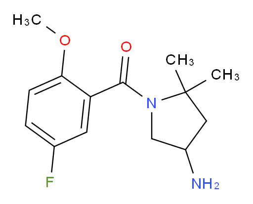 (4-amino-2,2-dimethylpyrrolidin-1-yl)(5-fluoro-2-methoxyphenyl)methanone