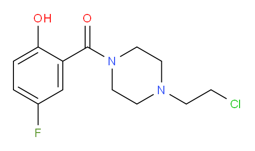 (4-(2-chloroethyl)piperazin-1-yl)(5-fluoro-2-hydroxyphenyl)methanone