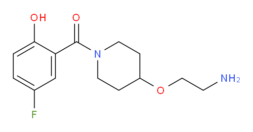 (4-(2-aminoethoxy)piperidin-1-yl)(5-fluoro-2-hydroxyphenyl)methanone