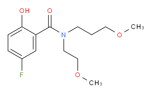 5-fluoro-2-hydroxy-N-(2-methoxyethyl)-N-(3-methoxypropyl)benzamide