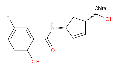 5-fluoro-2-hydroxy-N-((1R,4S)-4-(hydroxymethyl)cyclopent-2-en-1-yl)benzamide