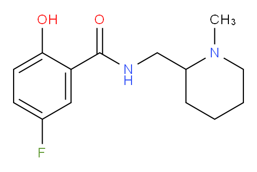 5-fluoro-2-hydroxy-N-((1-methylpiperidin-2-yl)methyl)benzamide