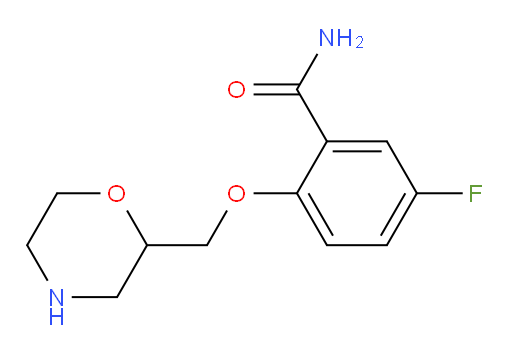 5-fluoro-2-(morpholin-2-ylmethoxy)benzamide