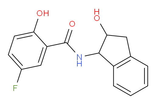 5-fluoro-2-hydroxy-N-(2-hydroxy-2,3-dihydro-1H-inden-1-yl)benzamide