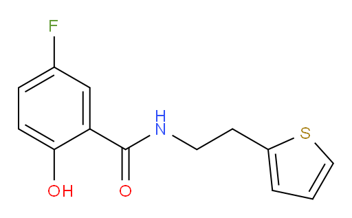 5-fluoro-2-hydroxy-N-(2-(thiophen-2-yl)ethyl)benzamide