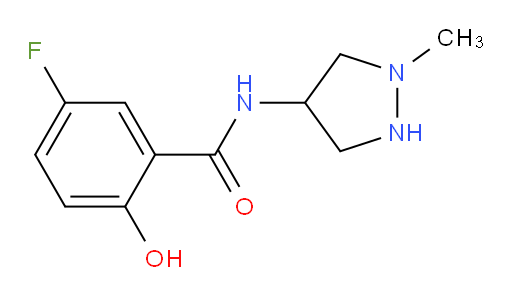 5-fluoro-2-hydroxy-N-(1-methylpyrazolidin-4-yl)benzamide