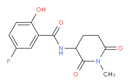5-fluoro-2-hydroxy-N-(1-methyl-2,6-dioxopiperidin-3-yl)benzamide