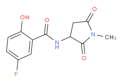 5-fluoro-2-hydroxy-N-(1-methyl-2,5-dioxopyrrolidin-3-yl)benzamide