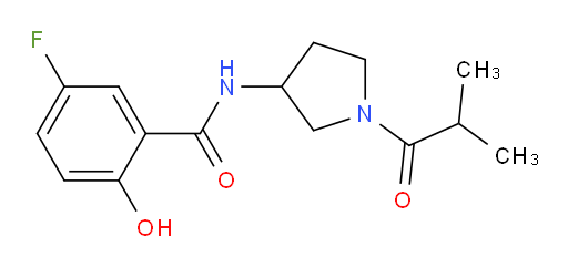 5-fluoro-2-hydroxy-N-(1-isobutyrylpyrrolidin-3-yl)benzamide