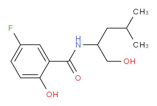 5-fluoro-2-hydroxy-N-(1-hydroxy-4-methylpentan-2-yl)benzamide