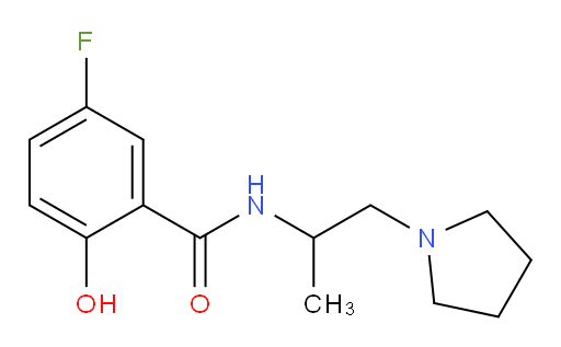 5-fluoro-2-hydroxy-N-(1-(pyrrolidin-1-yl)propan-2-yl)benzamide