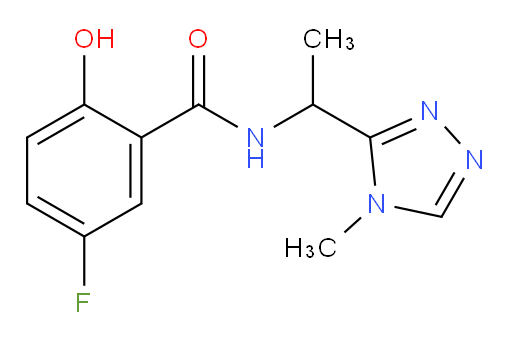 5-fluoro-2-hydroxy-N-(1-(4-methyl-4H-1,2,4-triazol-3-yl)ethyl)benzamide