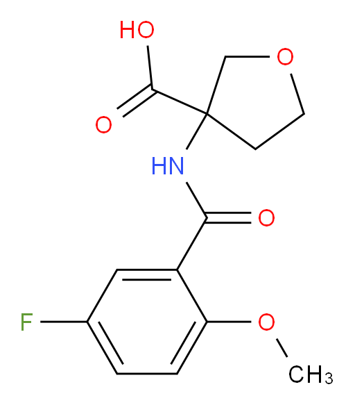 3-(5-fluoro-2-methoxybenzamido)tetrahydrofuran-3-carboxylic acid