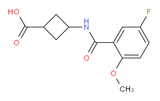 3-(5-fluoro-2-methoxybenzamido)cyclobutanecarboxylic acid