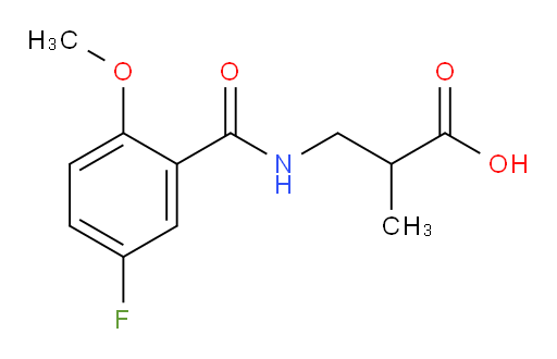 3-(5-fluoro-2-methoxybenzamido)-2-methylpropanoic acid