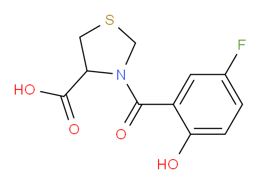 3-(5-fluoro-2-hydroxybenzoyl)thiazolidine-4-carboxylic acid