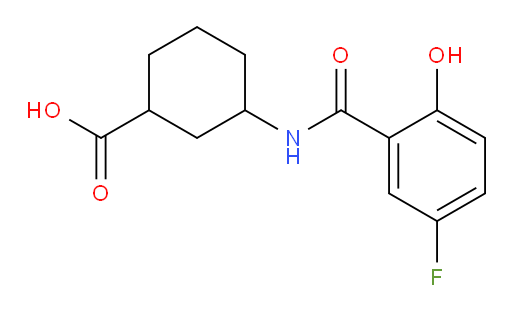 3-(5-fluoro-2-hydroxybenzamido)cyclohexanecarboxylic acid