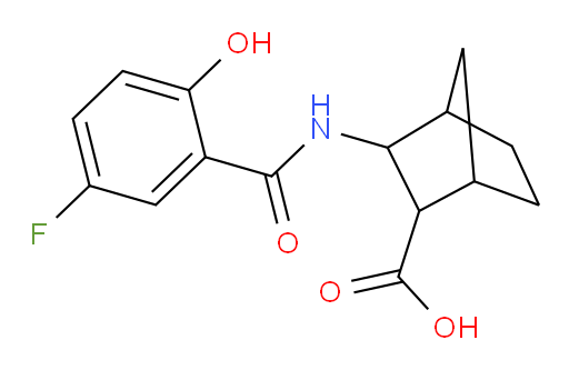 3-(5-fluoro-2-hydroxybenzamido)bicyclo[2.2.1]heptane-2-carboxylic acid
