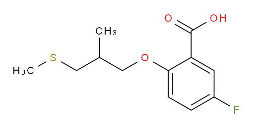 5-fluoro-2-(2-methyl-3-(methylthio)propoxy)benzoic acid