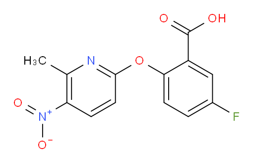 5-fluoro-2-((6-methyl-5-nitropyridin-2-yl)oxy)benzoic acid