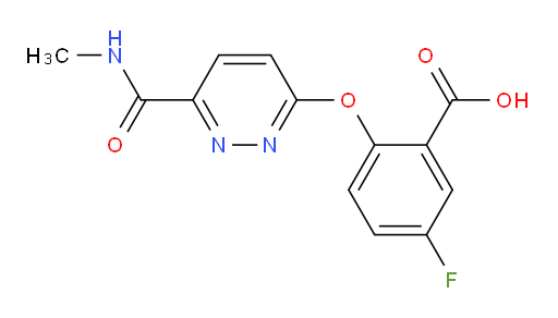 5-fluoro-2-((6-(methylcarbamoyl)pyridazin-3-yl)oxy)benzoic acid