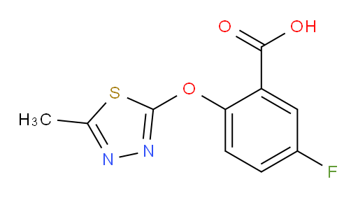 5-fluoro-2-((5-methyl-1,3,4-thiadiazol-2-yl)oxy)benzoic acid