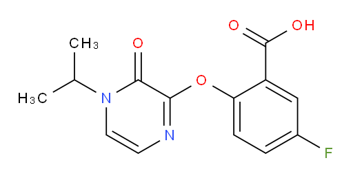 5-fluoro-2-((4-isopropyl-3-oxo-3,4-dihydropyrazin-2-yl)oxy)benzoic acid