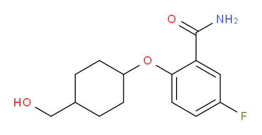 5-fluoro-2-((4-(hydroxymethyl)cyclohexyl)oxy)benzamide