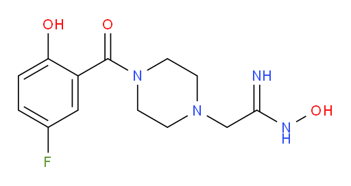 2-(4-(5-fluoro-2-hydroxybenzoyl)piperazin-1-yl)-N-hydroxyacetimidamide