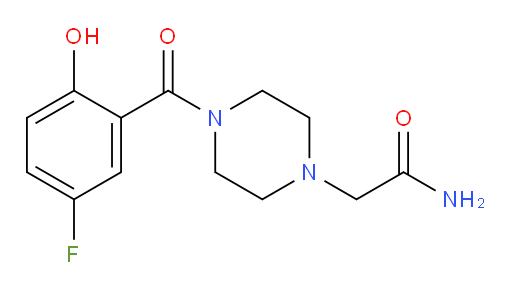 2-(4-(5-fluoro-2-hydroxybenzoyl)piperazin-1-yl)acetamide