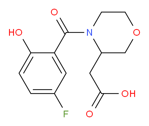 2-(4-(5-fluoro-2-hydroxybenzoyl)morpholin-3-yl)acetic acid