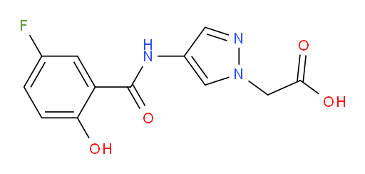 2-(4-(5-fluoro-2-hydroxybenzamido)-1H-pyrazol-1-yl)acetic acid