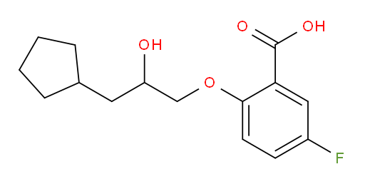 2-(3-cyclopentyl-2-hydroxypropoxy)-5-fluorobenzoic acid