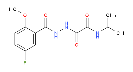 2-(2-(5-fluoro-2-methoxybenzoyl)hydrazinyl)-N-isopropyl-2-oxoacetamide